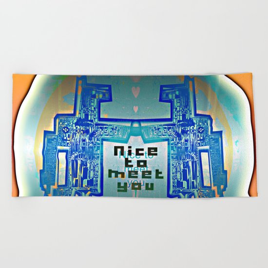 Nice to meet You / Robotic Lab Beach Towel