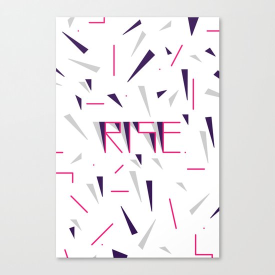 Rise No.2 - White Canvas Print
