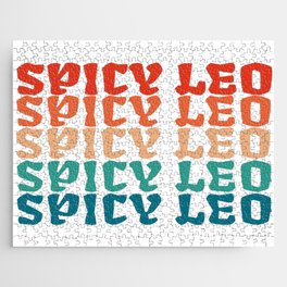 Cute Retro Spicy Leo Zodiac Star Jigsaw Puzzle