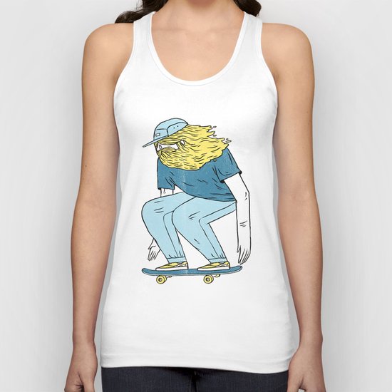 Skate Beard Unisex Tank Top