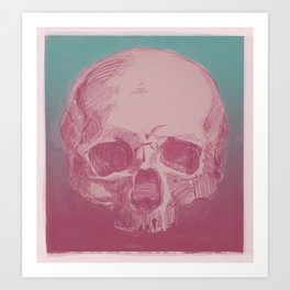 Rosy Skull Art Print