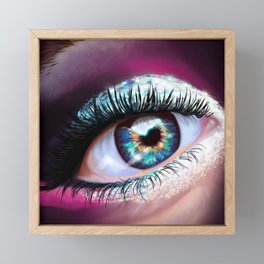 Eye love glitter Framed Mini Art Print