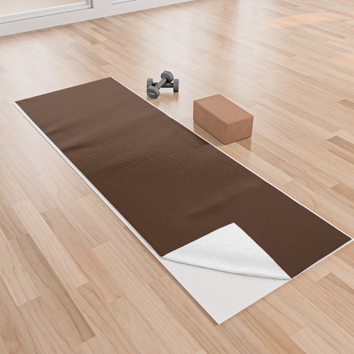 Dark Roast Brown Yoga Towel