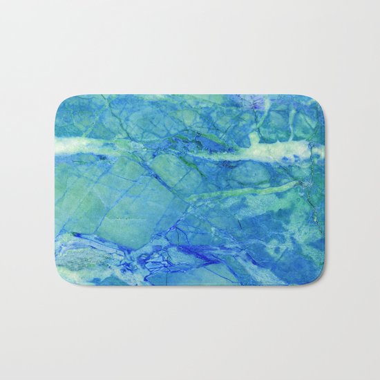 Sea blue marble Bath Mat