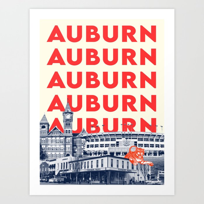 Auburn Art Print