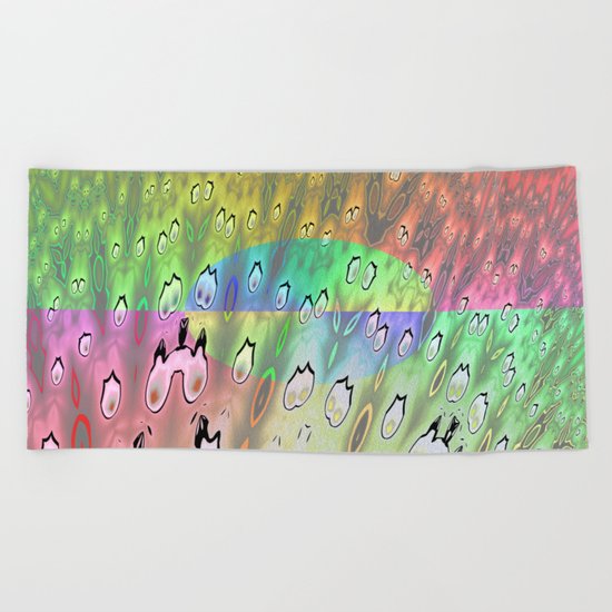 firebodies with blue eyes II Beach Towel