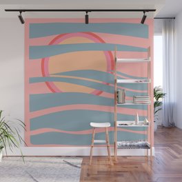 SunSeeker - Rose Colourful Minimalistic Retro Art Pattern Design Wall Mural