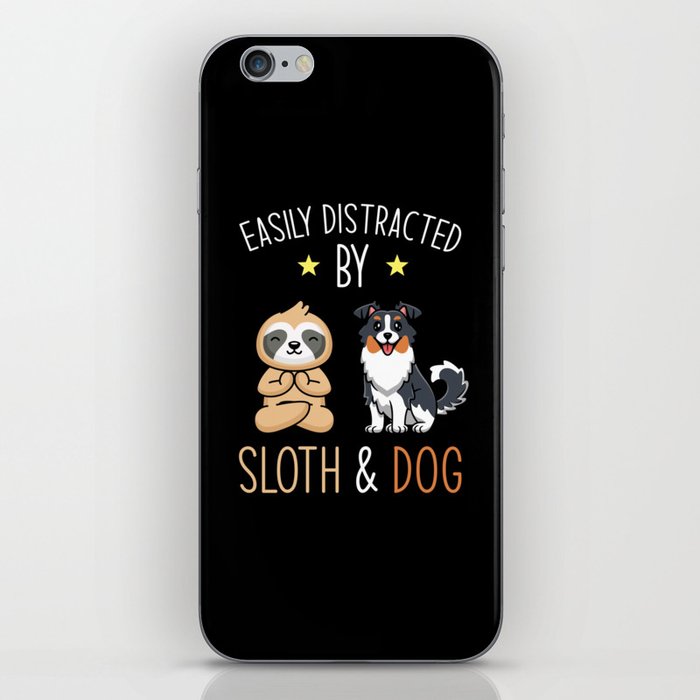 Easily Distracted By Sloth And Dog iPhone Skin