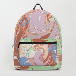 Modern Marble in Pastel Earthtone Backpack