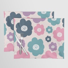 Cute Colorful Flowers Abstract Placemat