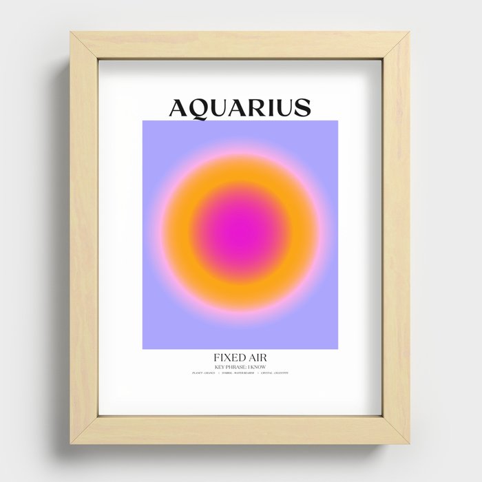 Aquarius Gradient Print Recessed Framed Print