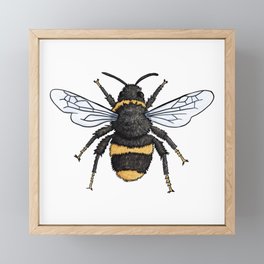 Bumble Bee Insect Illustration Framed Mini Art Print