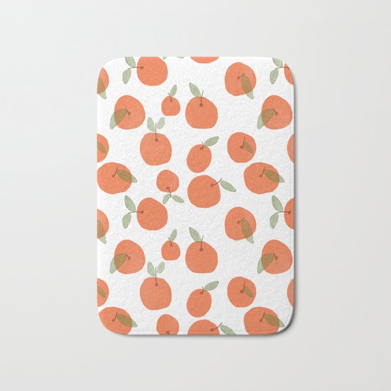 Oranges Pattern Bath Mat