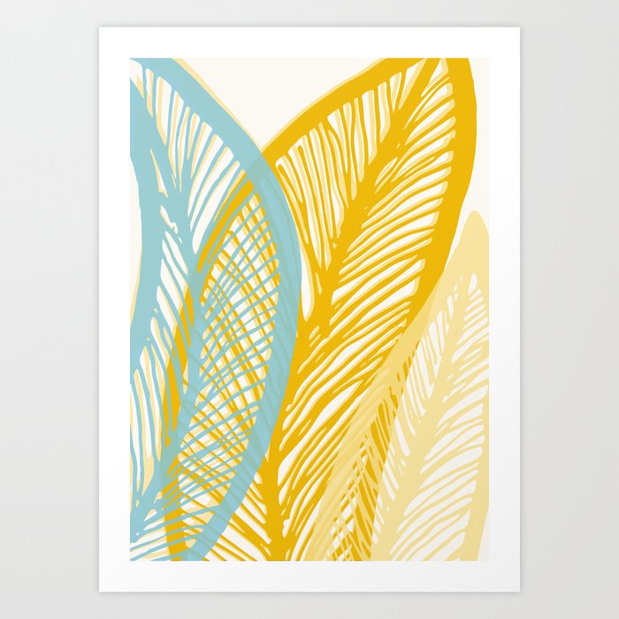 Banana Leaf Pattern Art Print