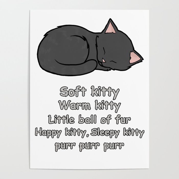 Soft Kitty - Big Bang Theory Poster