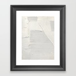 Relief [2]: an abstract, textured piece in white by Alyssa Hamilton Art Framed Art Print