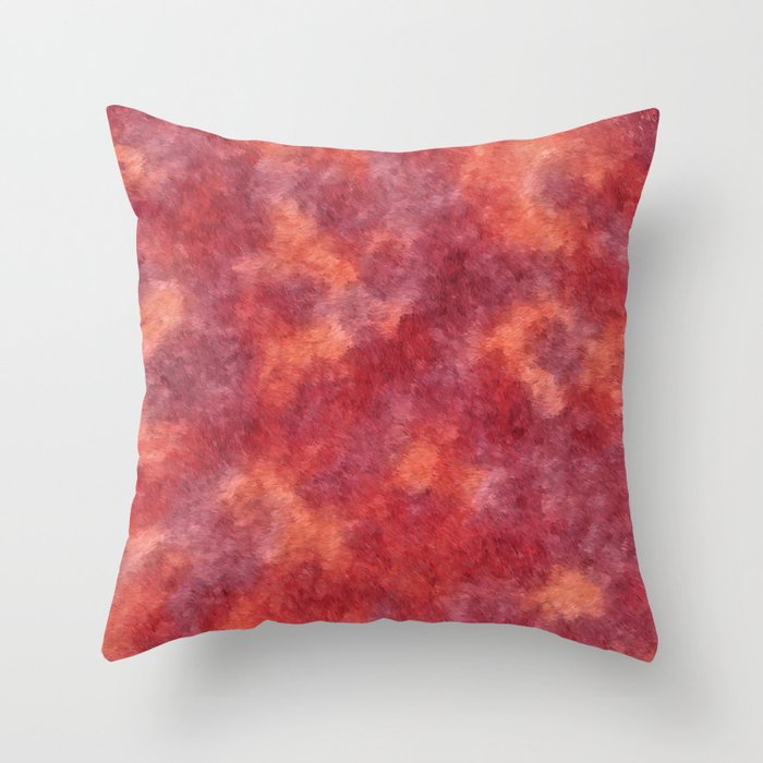 Red Inspired 282 by Kristalin Davis Throw Pillow