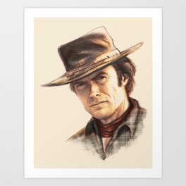 Clint Eastwood tribute Art Print