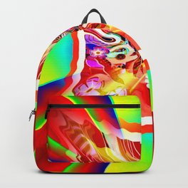 *Confusia Say This Be Very Cionfusing* Backpack | Pattern, Street Art, Cartoon, Pop Art, Acrylic, Flowers, Abstract, Ridetherainbow, Boyandgirls, Illustration 