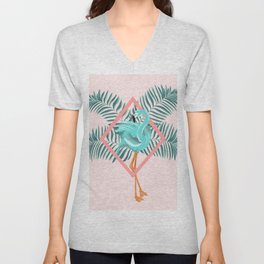 Tiffany Flamingo V Neck T Shirt