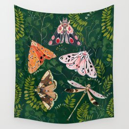 Moths and dragonfly Wall Tapestry