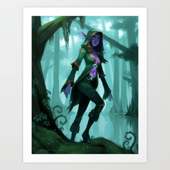 Elf Warlock, Level 1 Art Print