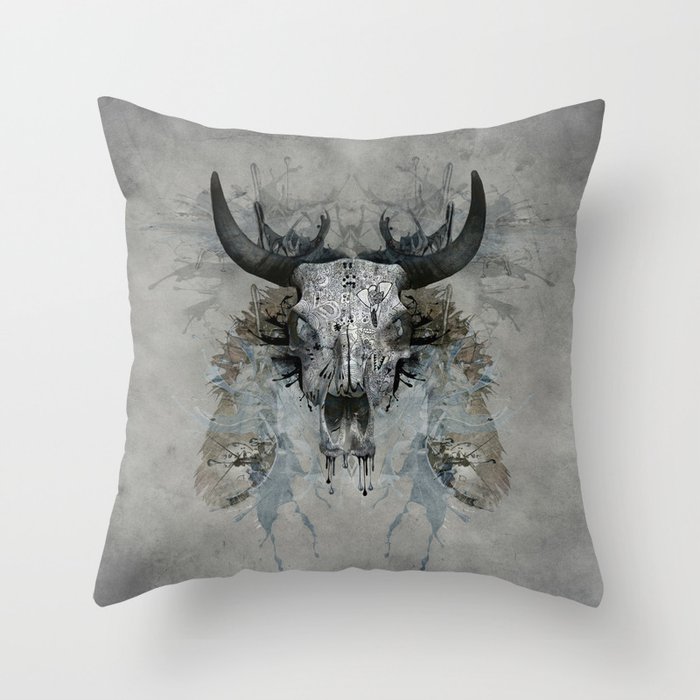 Something is squeezing my skull! Throw Pillow