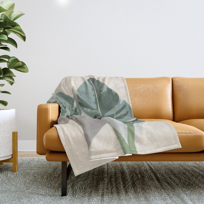 Banana Leaves Throw Blanket