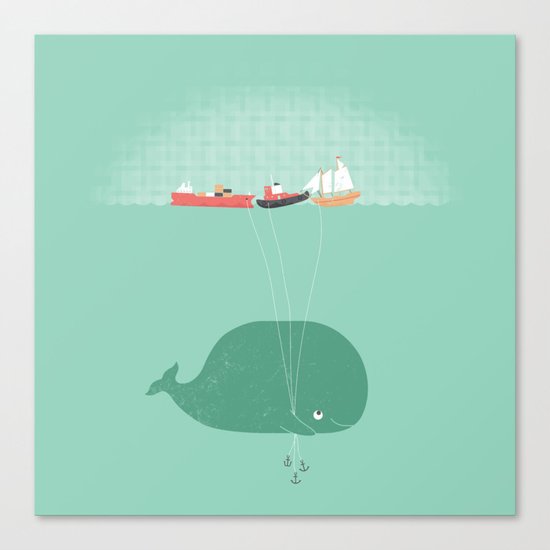 Whale Balloons Canvas Print