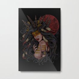 She of the Golden Feather Metal Print