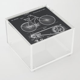 Vintage Bicycle patent illustration 1890 Acrylic Box