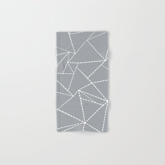 Abstract Dotted Lines Grey Hand & Bath Towel