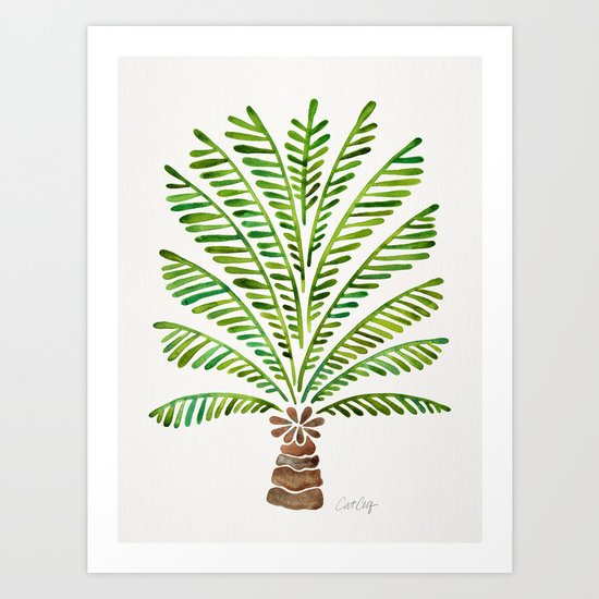 Palm Tree – Green Art Print
