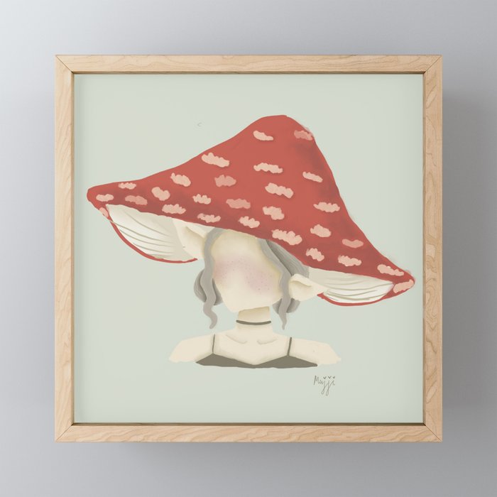 Elven Mushroom Framed Mini Art Print