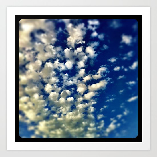 A bunch of clouds in the sky. Art Print