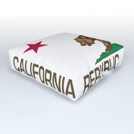 California Republic Flag - Bear Flag Outdoor Floor Cushion | Californiarepublic, Califlag, State, Flag, Californian, Bearflag, Graphicdesign, Brownbear, Cali, Californiaflag 