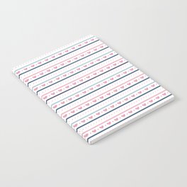 Pastel Lines with Hearts Notebook