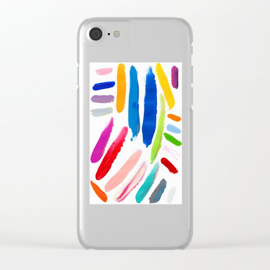 Emile Pattern Clear iPhone Case