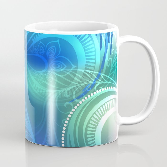 Iridescent Peacock Background Coffee Mug