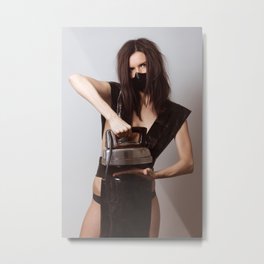 Subzero Metal Print | Black, Delicious, Creative, Photo, Concept, Dangerous, Person, Caucasian, Woman, Mask 