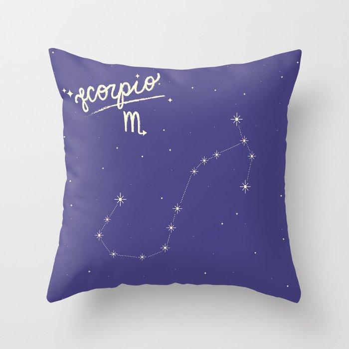 scorpio in the stars Throw Pillow