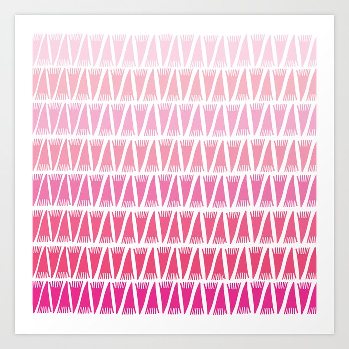 Tee Pee Pink Gradient Art Print