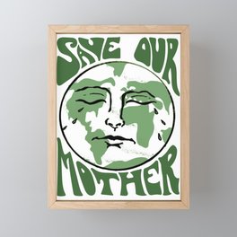 Save Our Mother Framed Mini Art Print