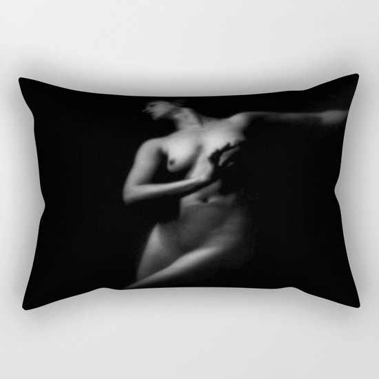 Nude Black & White Rectangular Pillow