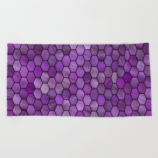Glitter Tiles ১ Beach Towel