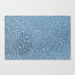 Water Condensation 05 Blue Canvas Print