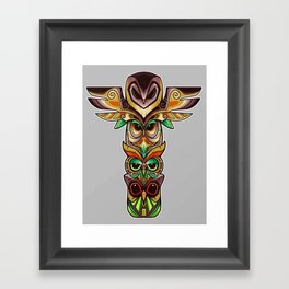 Owl totem  Framed Art Print