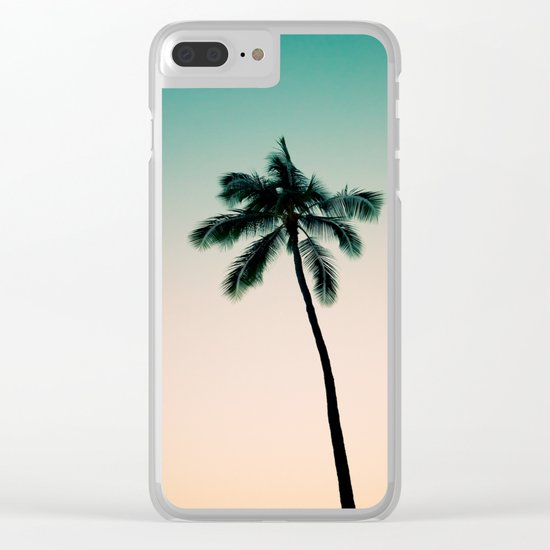 palm tree Clear iPhone Case