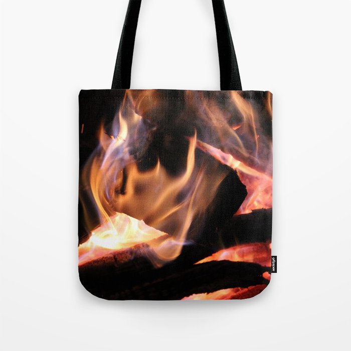Camp Fire in the Winter Tote Bag