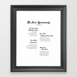 The Four Agreements Brush 2 Framed Art Print